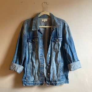 Madewell denim jacket size Large, oversized